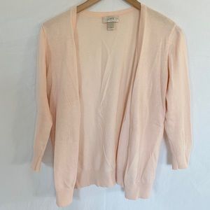 Loft baby pink cardigan size small